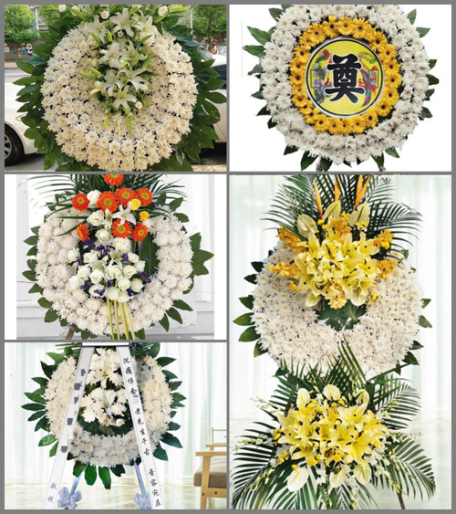 广东江门市台山市白沙镇里边村花圈速递